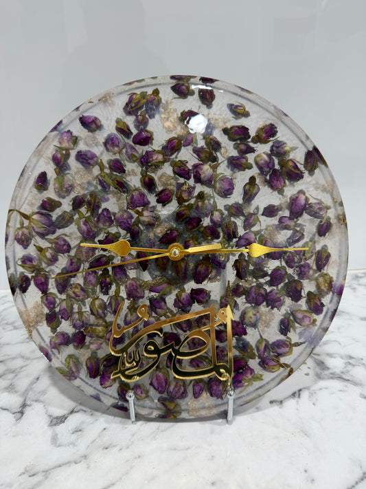 Handmade rose clock