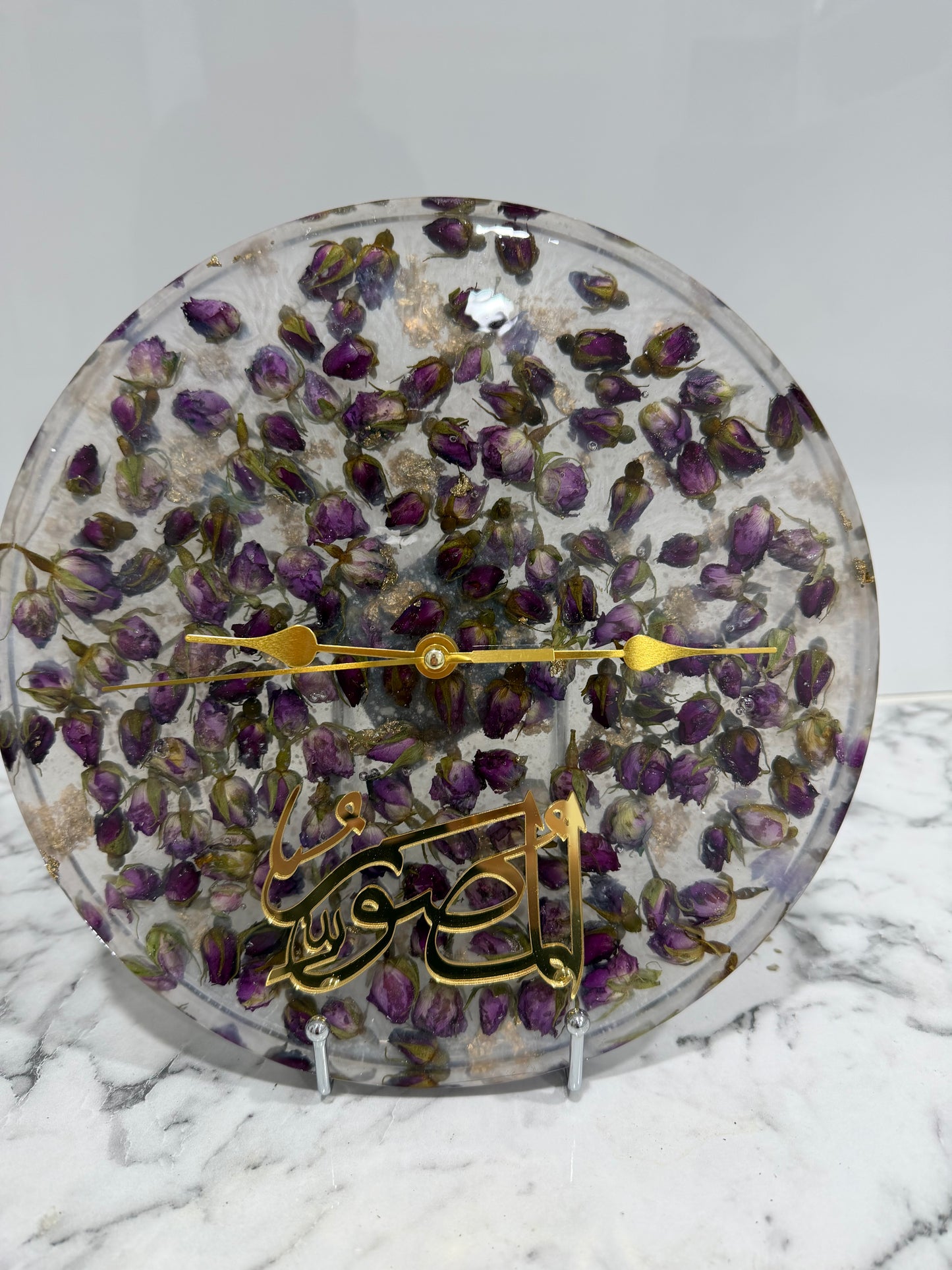 Handmade rose clock