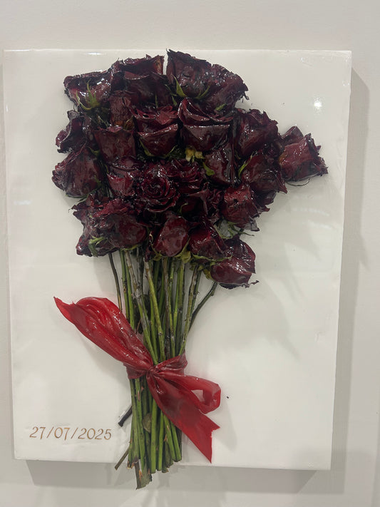 Rose boquet art wall