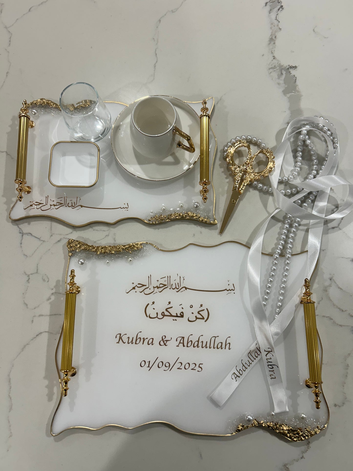 Kubra and Abdullah engagement tray set