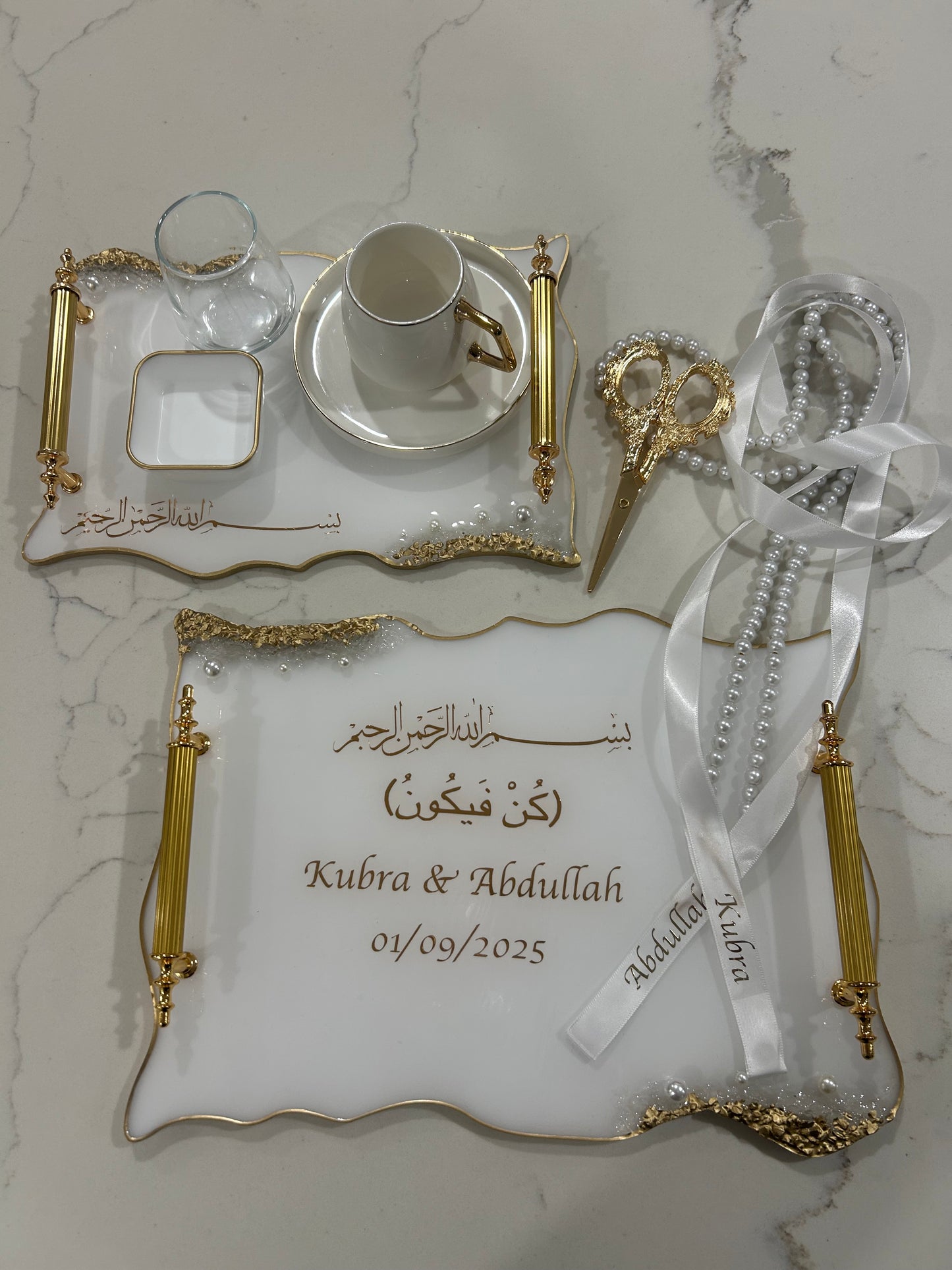 Kubra and Abdullah engagement tray set