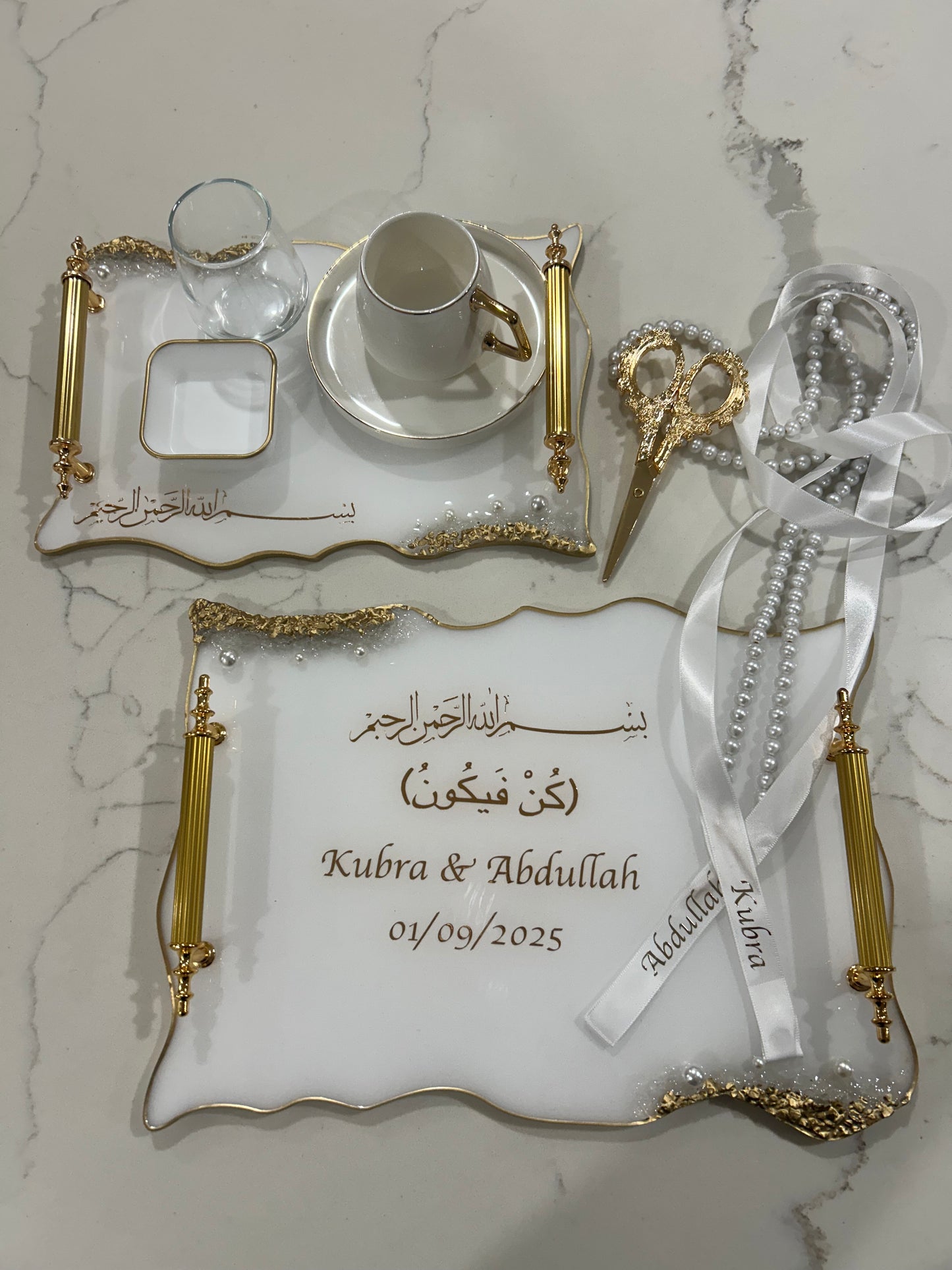 Kubra and Abdullah engagement tray set