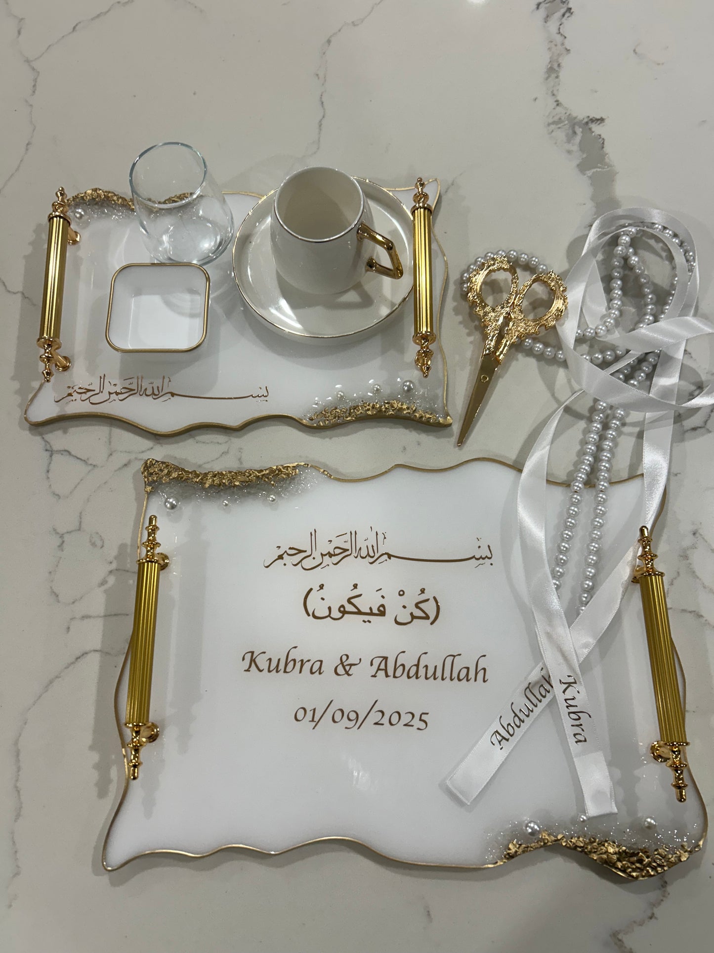 Kubra and Abdullah engagement tray set