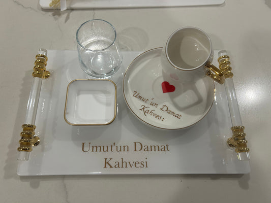 Groom cofee tray set