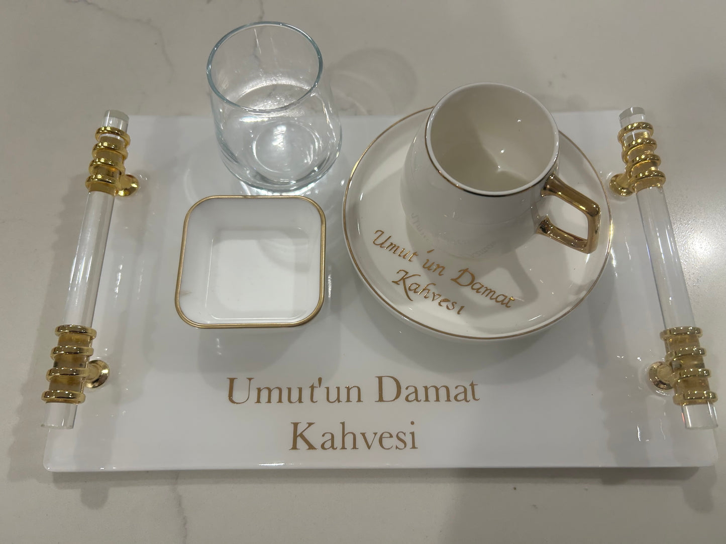 Groom cofee tray set