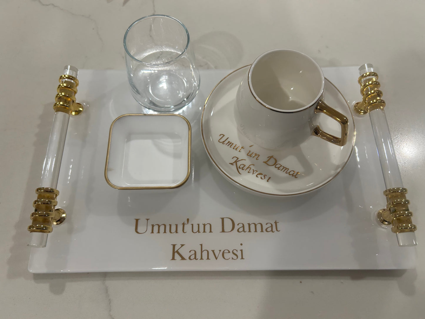 Groom cofee tray set