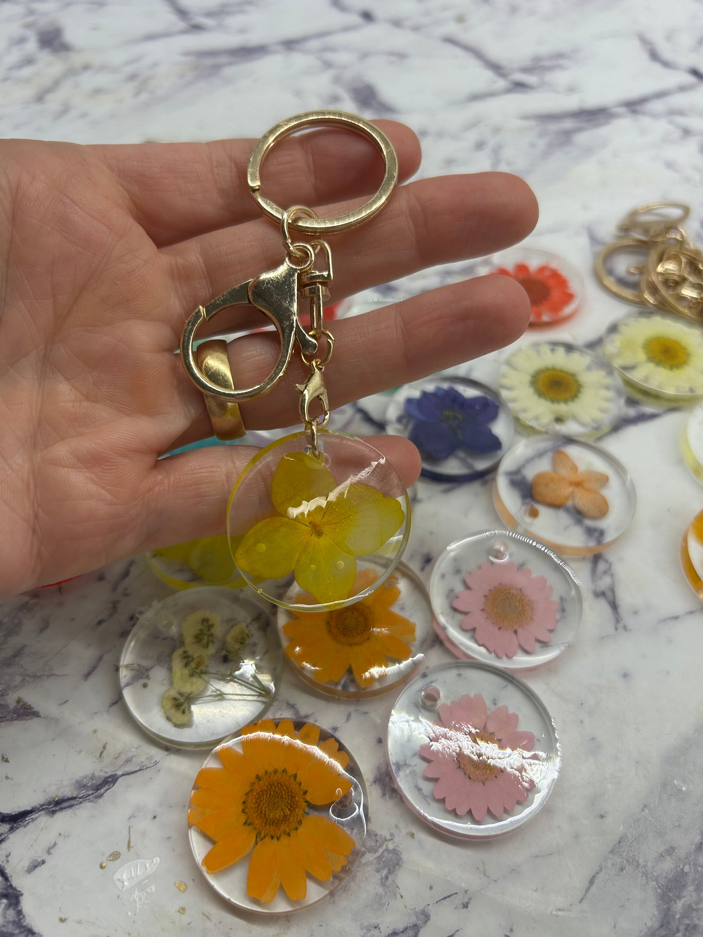 Flower keyrings