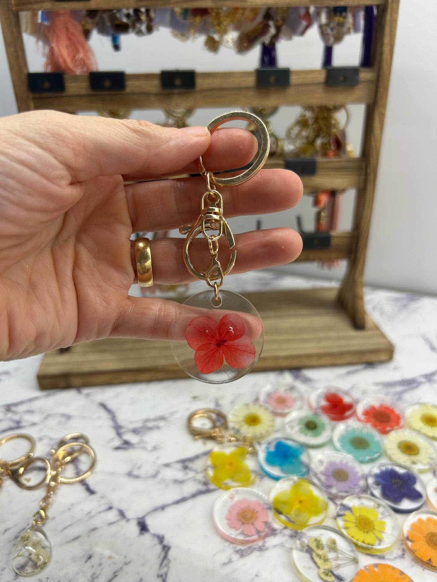 Flower keyrings