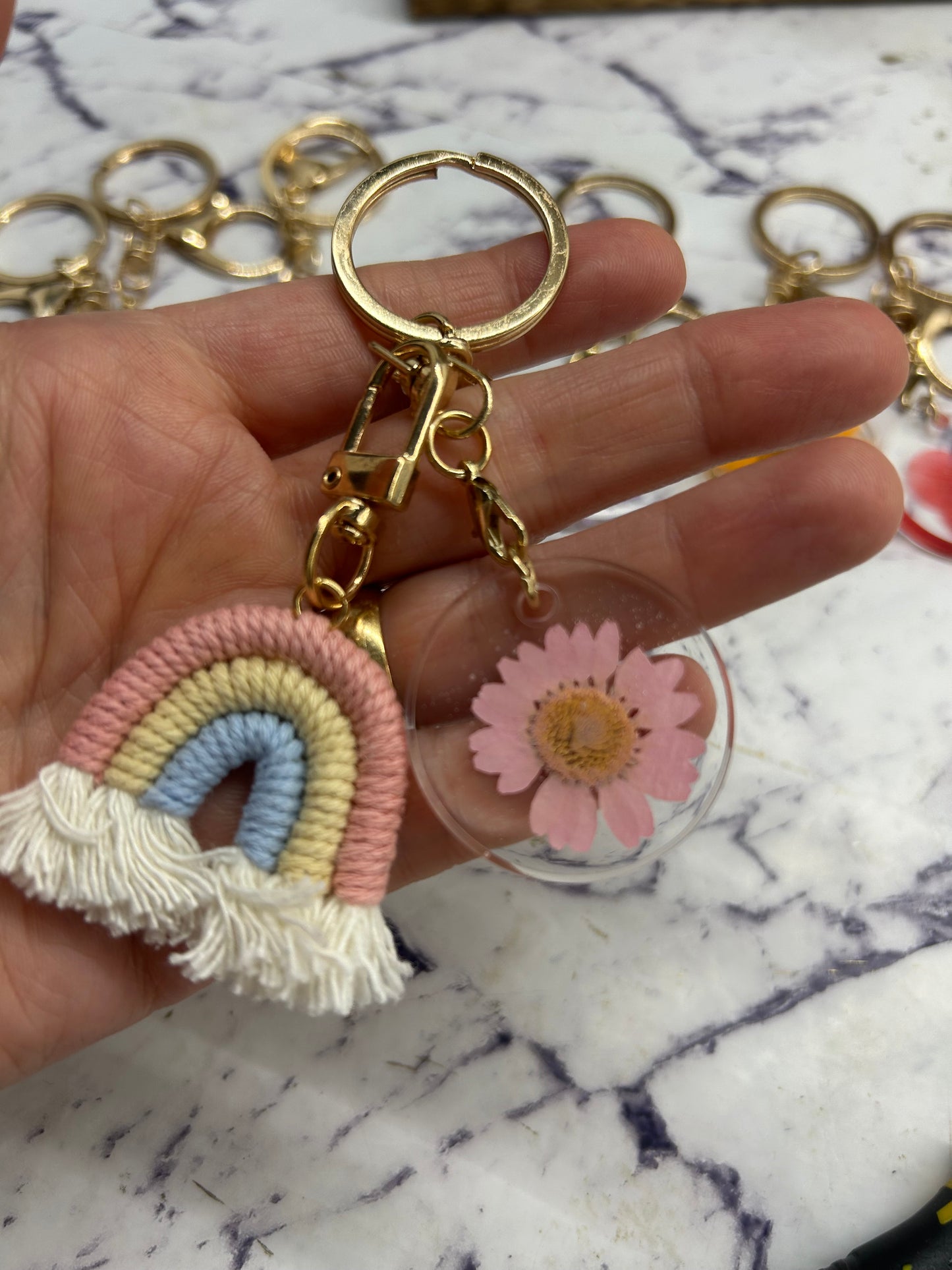 Flower keyrings