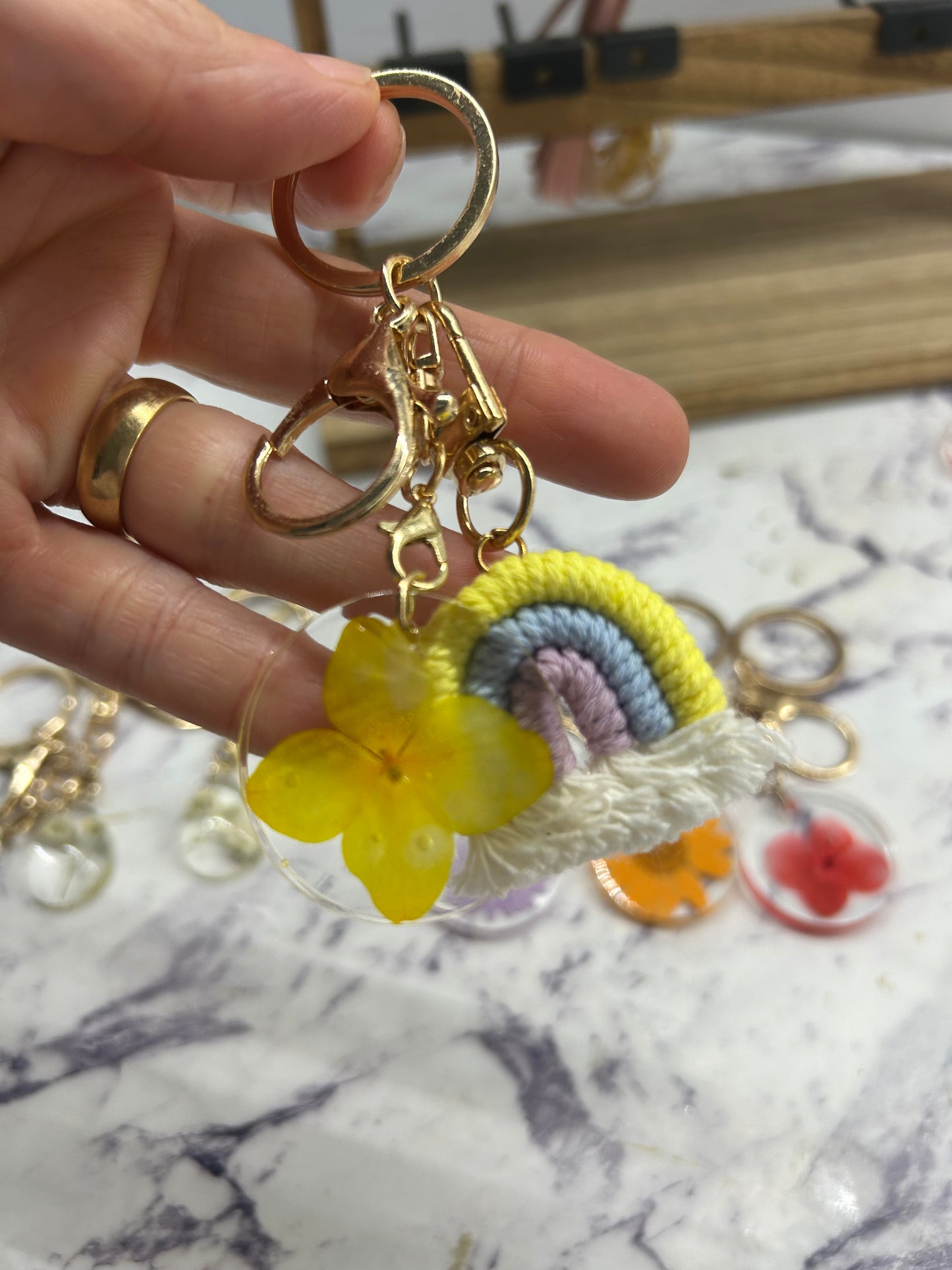 Flower keyrings