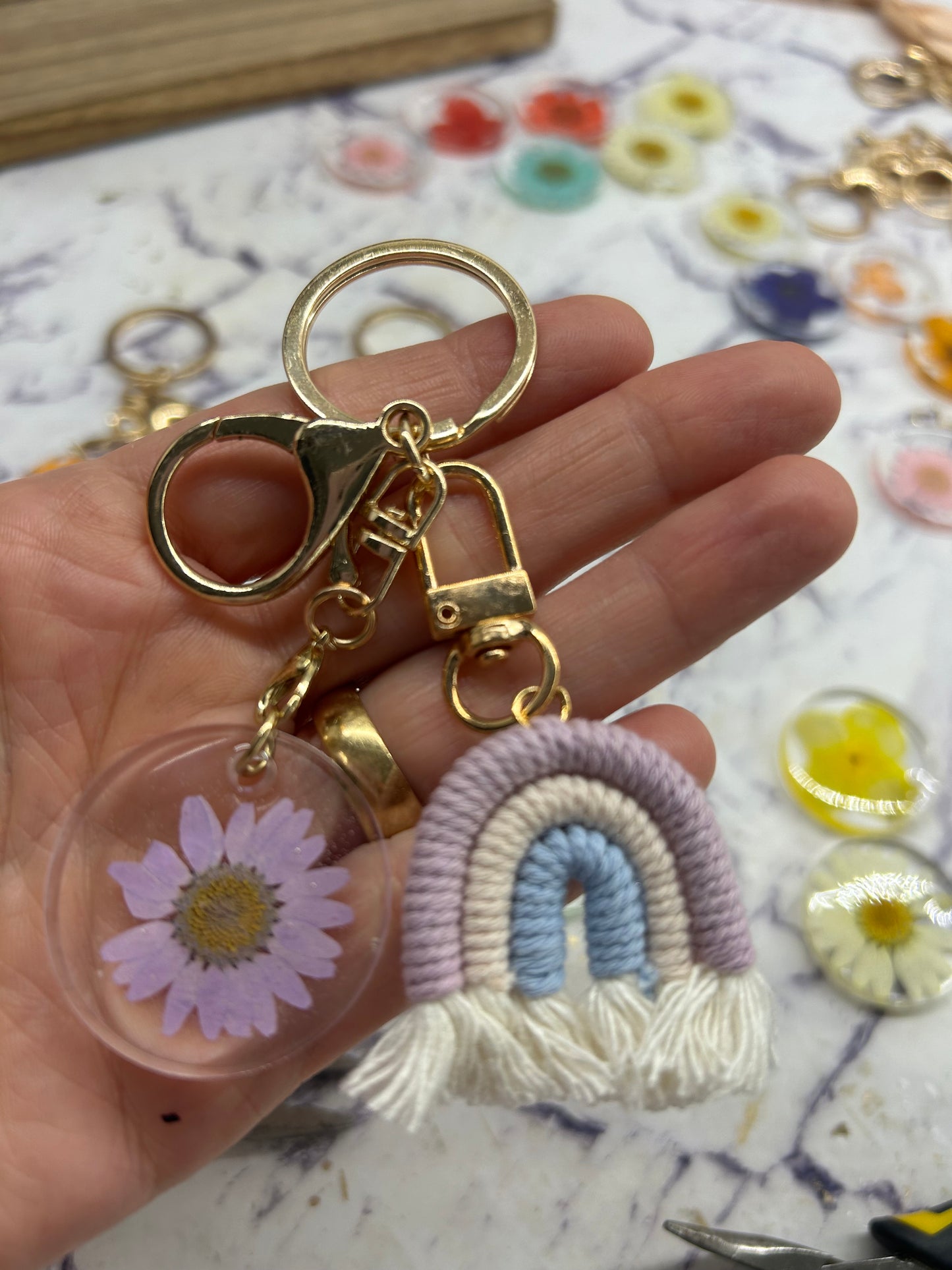 Flower keyrings