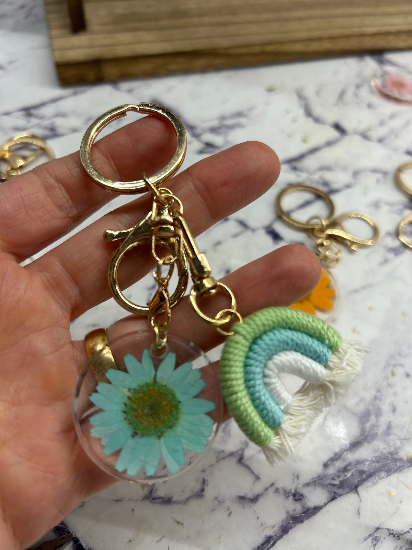 Flower keyrings