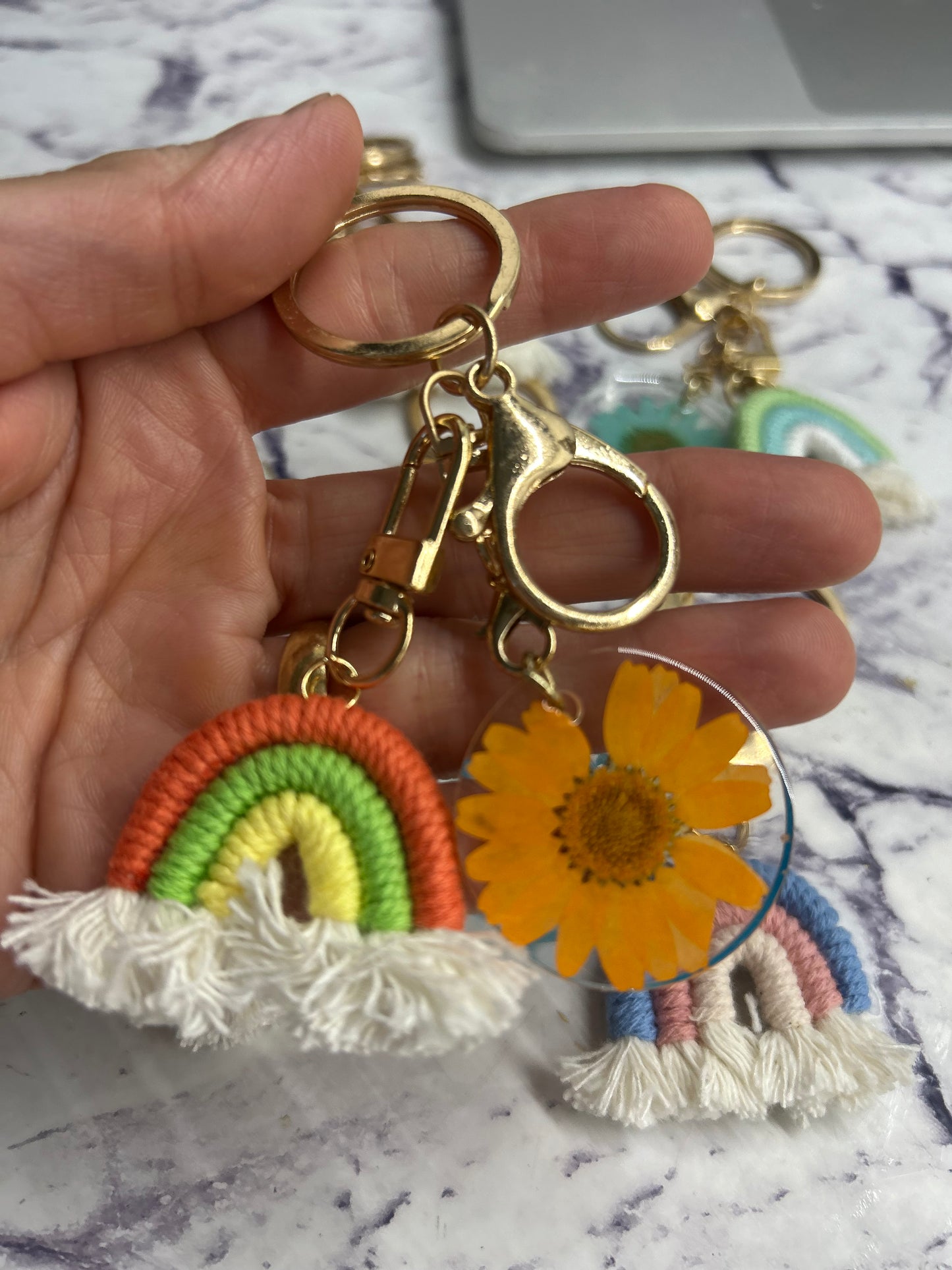 Flower keyrings