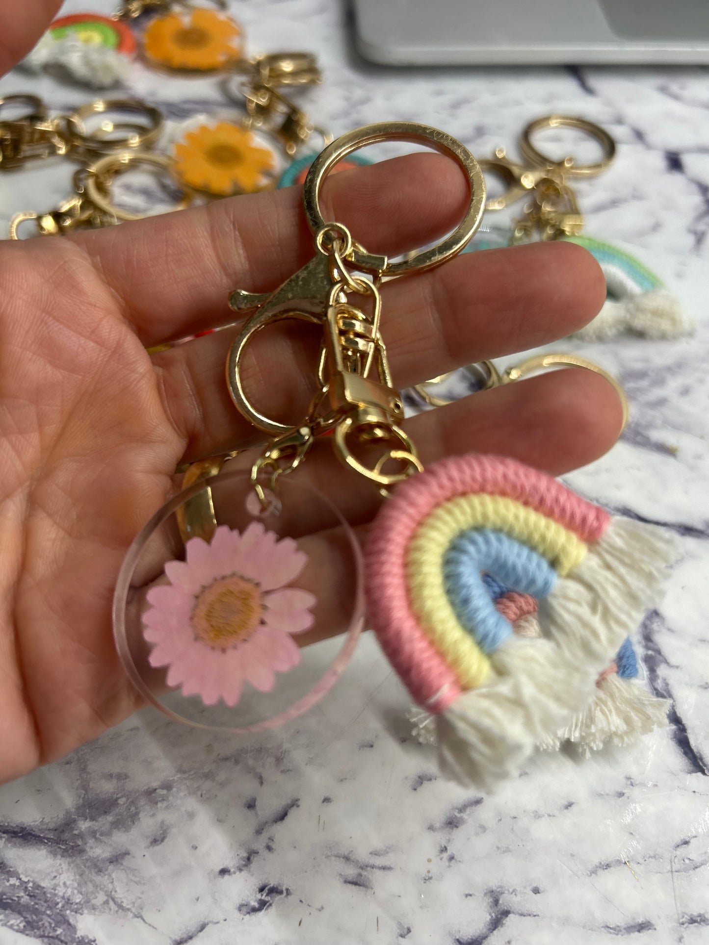 Flower keyrings