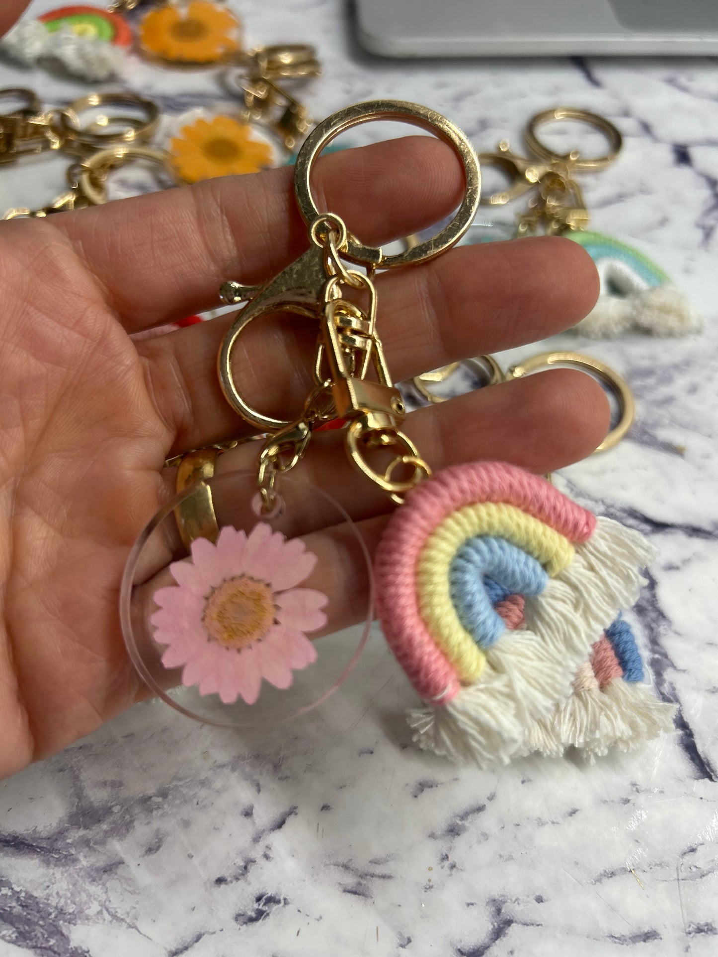 Flower keyrings