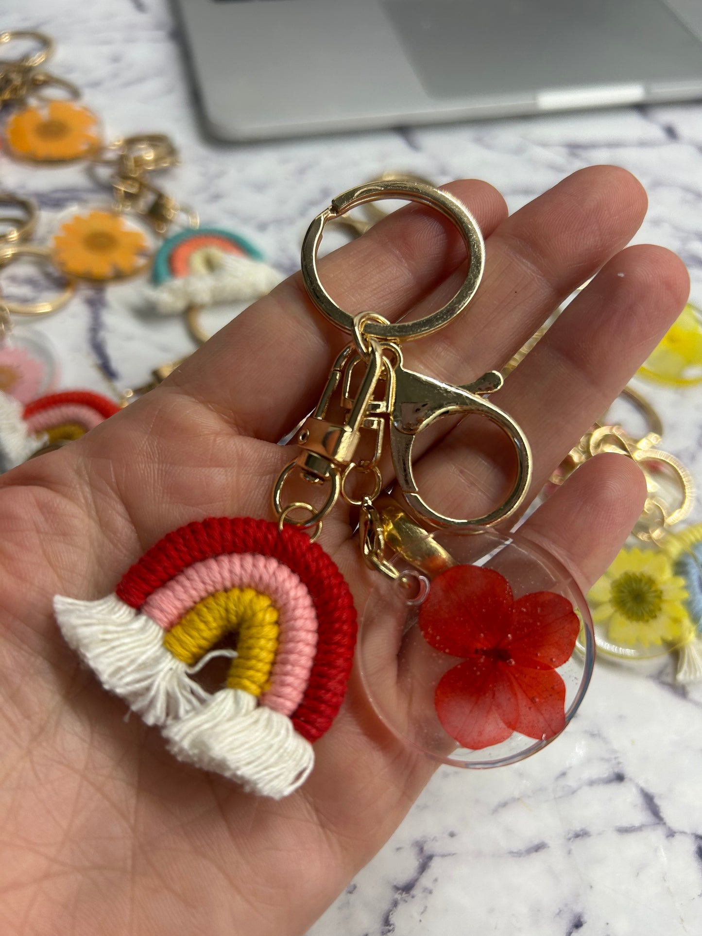 Flower keyrings