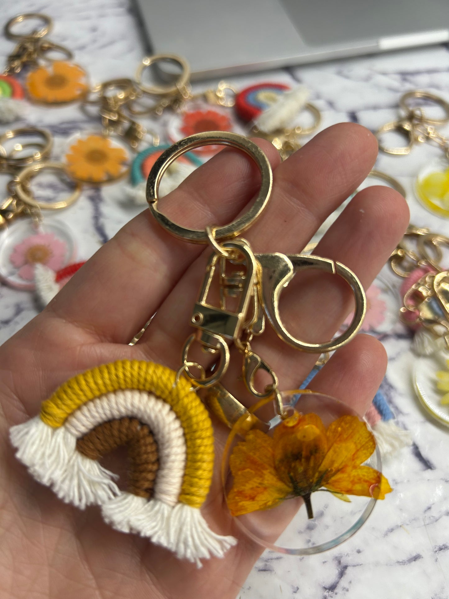 Flower keyrings