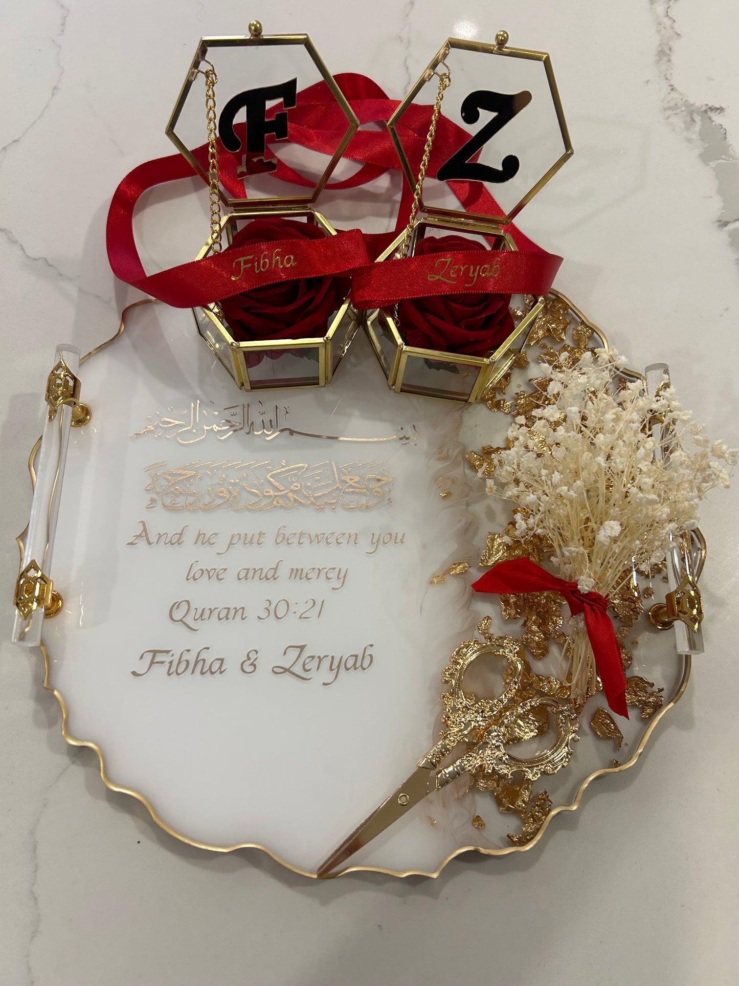 Large engagement tray set