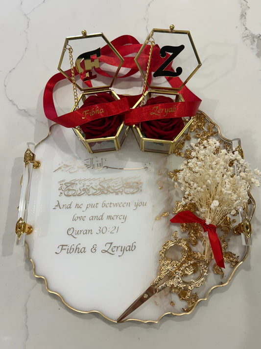 Large engagement tray set