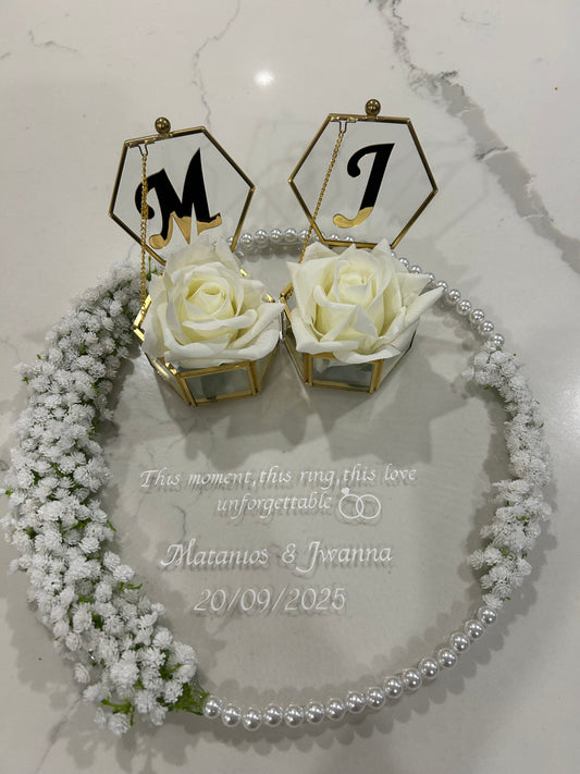 Round Resın flower plate