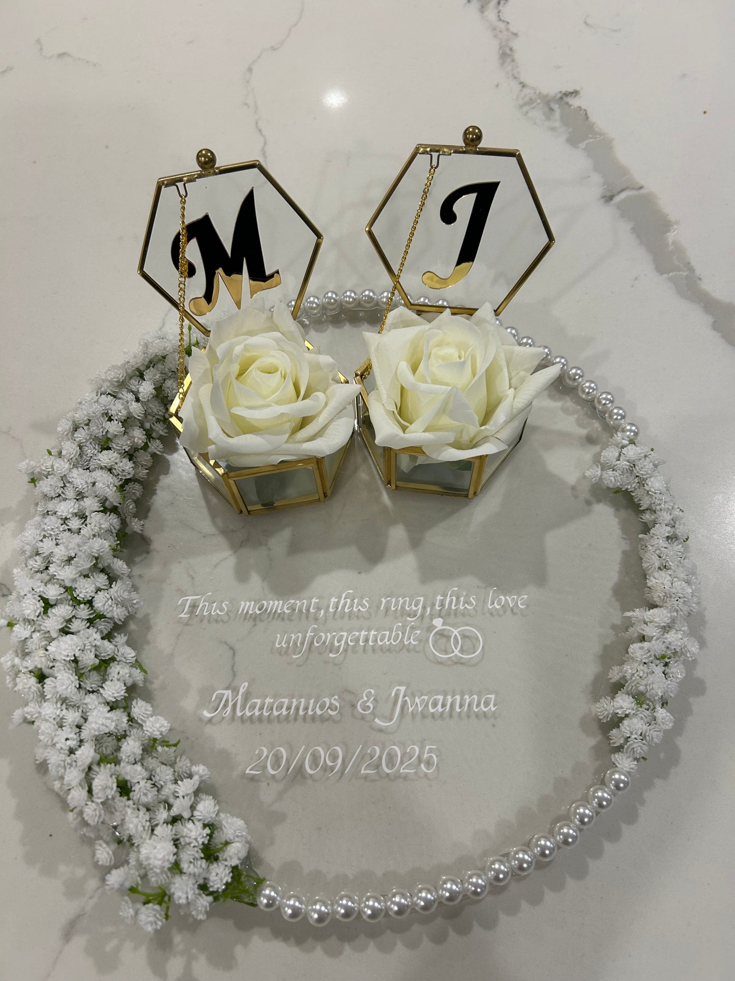 Round Resın flower plate