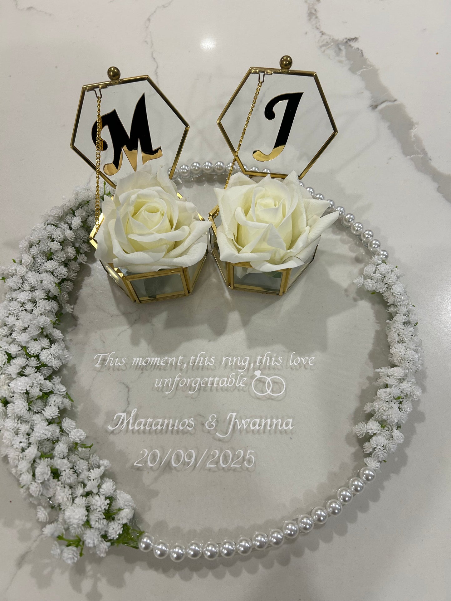 Round Resın flower plate