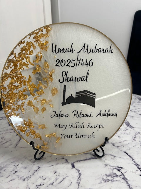 umrah mubarak plate