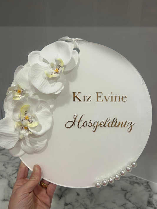Kız Evine Hoşgeldiniz Welcome Sign