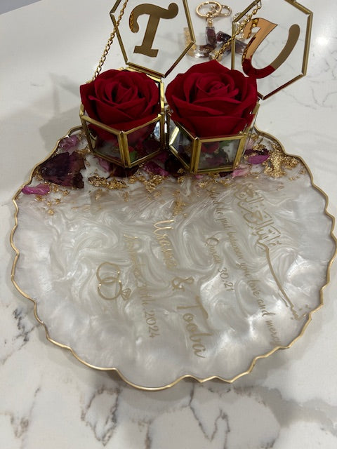 rose engagement tray