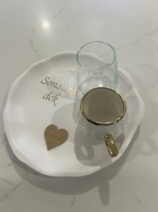 Round cofee plate