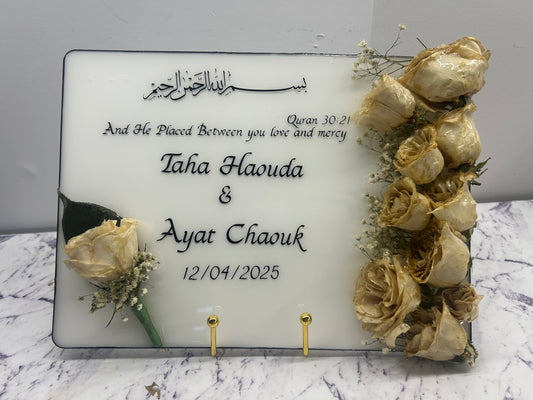 Flower nikah plate