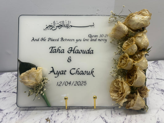 Flower nikah plate