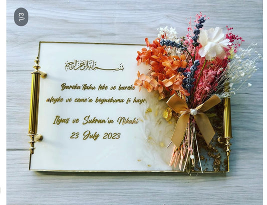 Square nikah tray