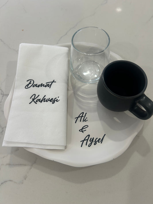 Round cofee plate