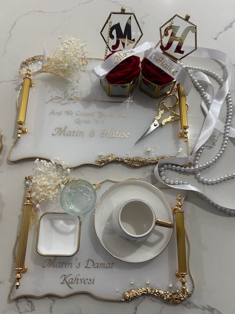 engagement and cofee tray set