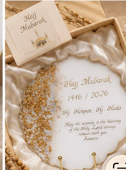 Hajj Mubarak  plate