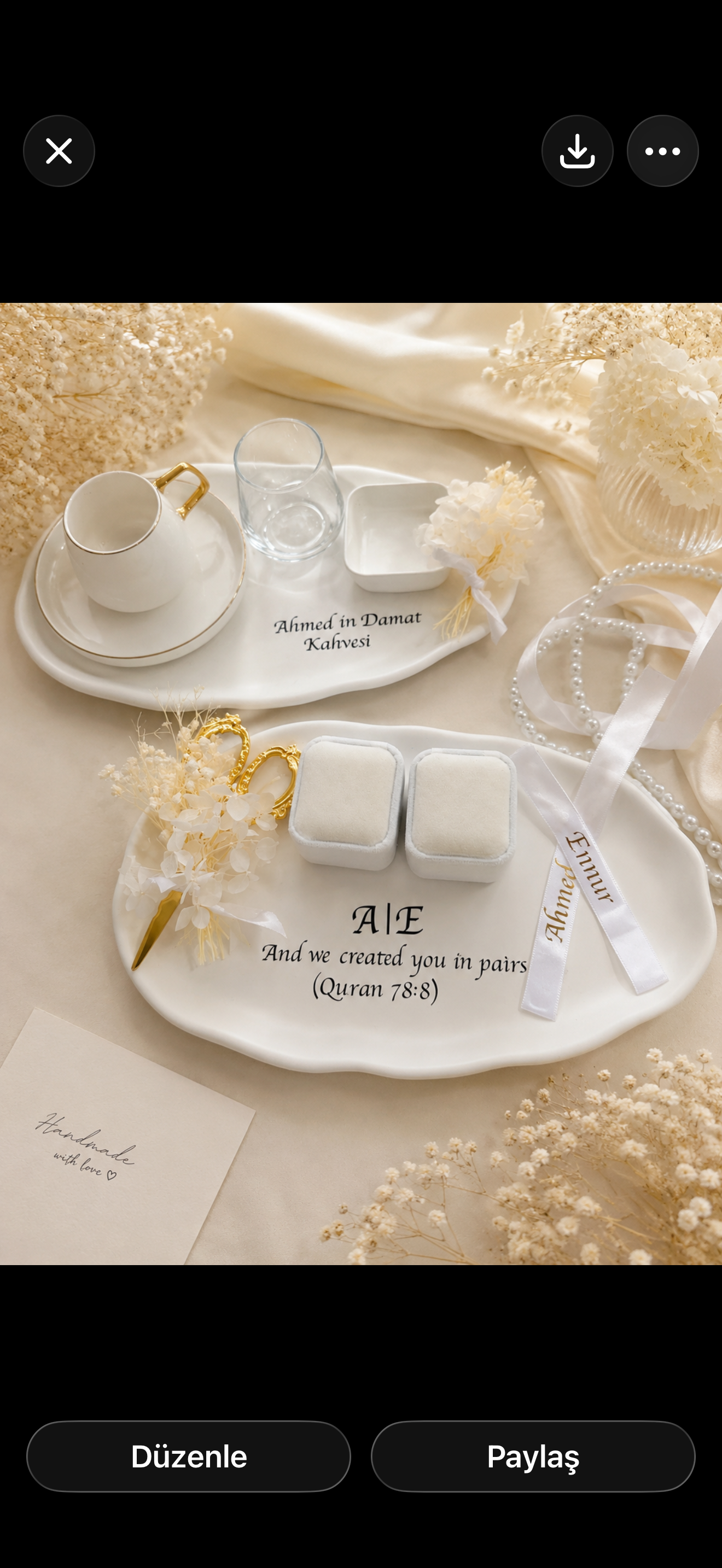 Personalised Engagement & Groom Coffee Set