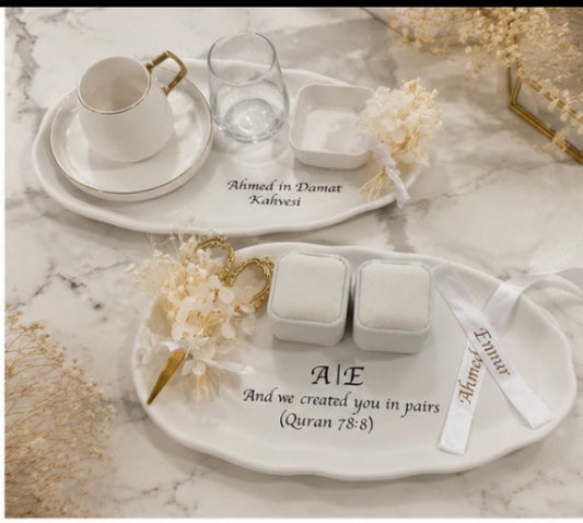 Personalised Engagement & Groom Coffee Set