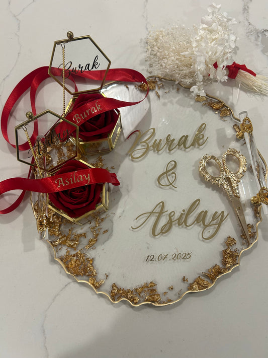 Large engagement tray set